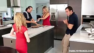 Walk up to her, lift up her dress, and slip your hand into her underwear...