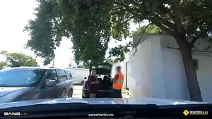 Roadside - Big Tits MILF Selah Rain Fucks Roadside Assistance