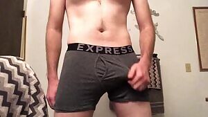 Teasing with a bulge then reveal