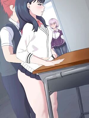 Rikka fucked in the classroom
