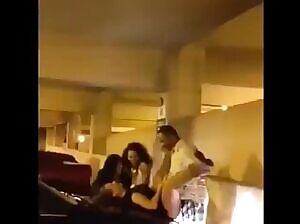 Man Fucks Girl On Car While People Watch