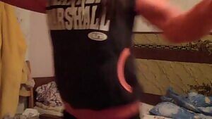 Showing off her birthday suit