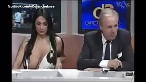 Marika has a nipslip on TV