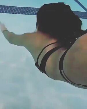 Desi Beauty Doing swimming stunts