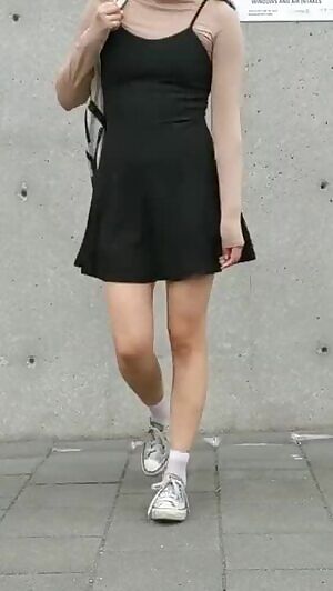 Asian Flashes Pussy In Public