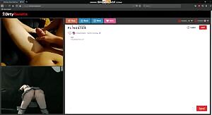 Making men cum on Dirty Roulette. Such a cum slut.