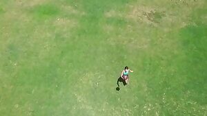 Analyze showing off her legs and soccer skills during her intro GIF