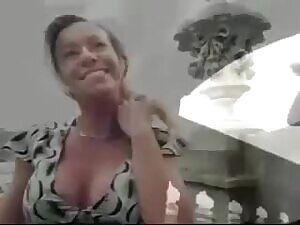 Blowjob and cumwalk from roof of museum