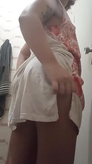 Sneak peak in the bathroom