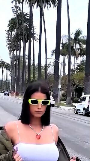 Braless in Public Big Tits Short Hair