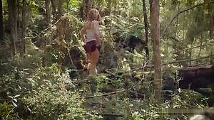 pissing in the forest