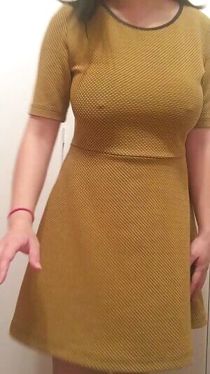 Definitely can't wear this dress without a bra, hah!