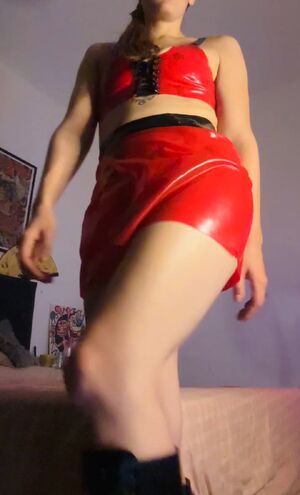 Shiny Boots Latex Middle finger