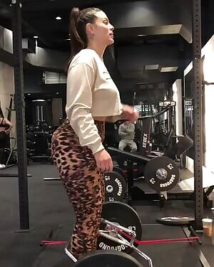 Would you bury your tongue in Ashley Graham's post workout ass?